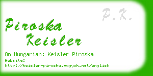 piroska keisler business card